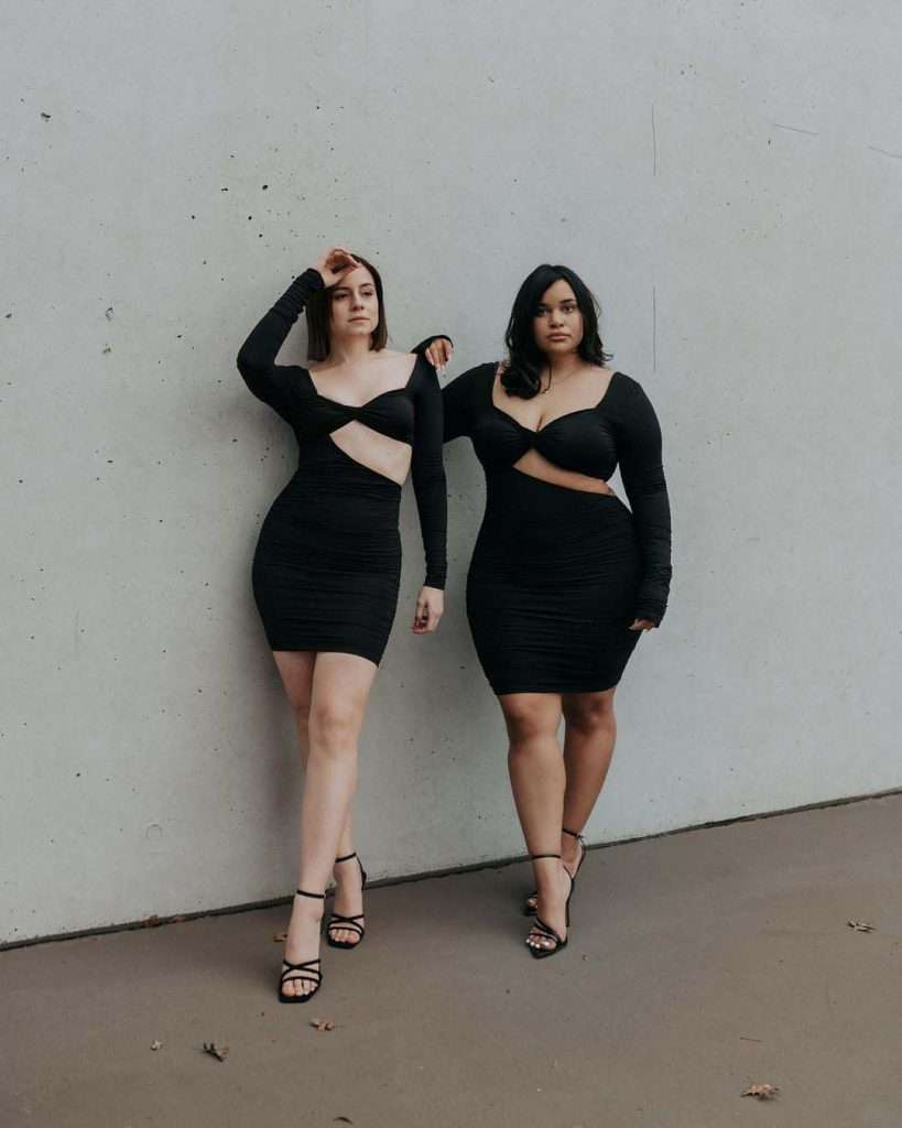 how the same outfit looks on women with different body types